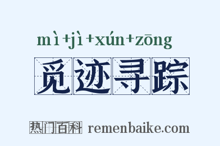 觅迹寻踪是什么意思的图片